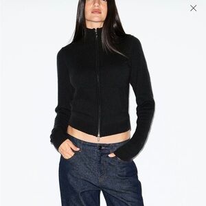 SKIMS Zip up mock neck sweater